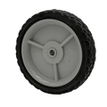 7" Wheel - 3 Spoke A Hub - Diamond Tread (QTY 1)