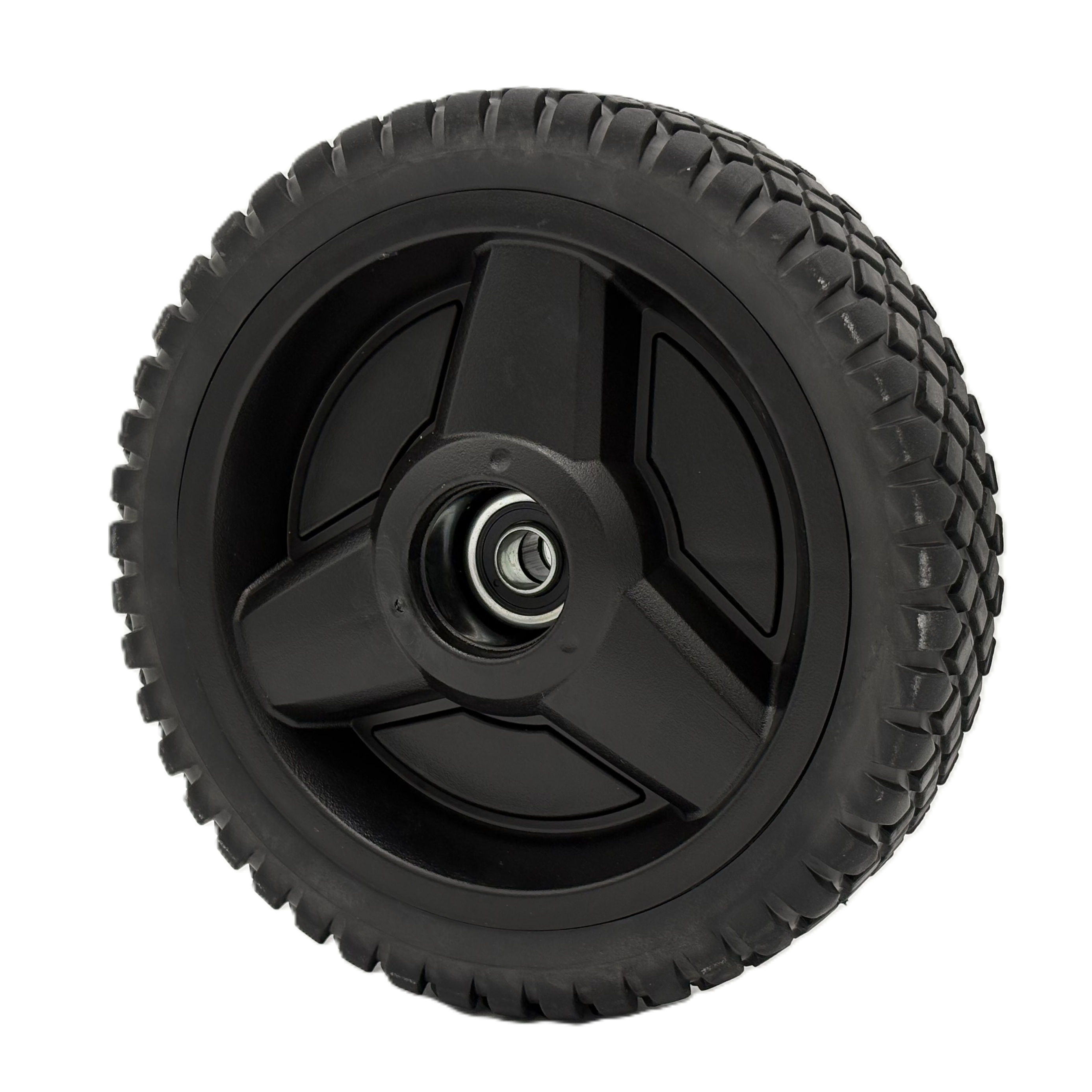 8" Wheel - Tri-Spoke Hub - Brick Tread (QTY 1)