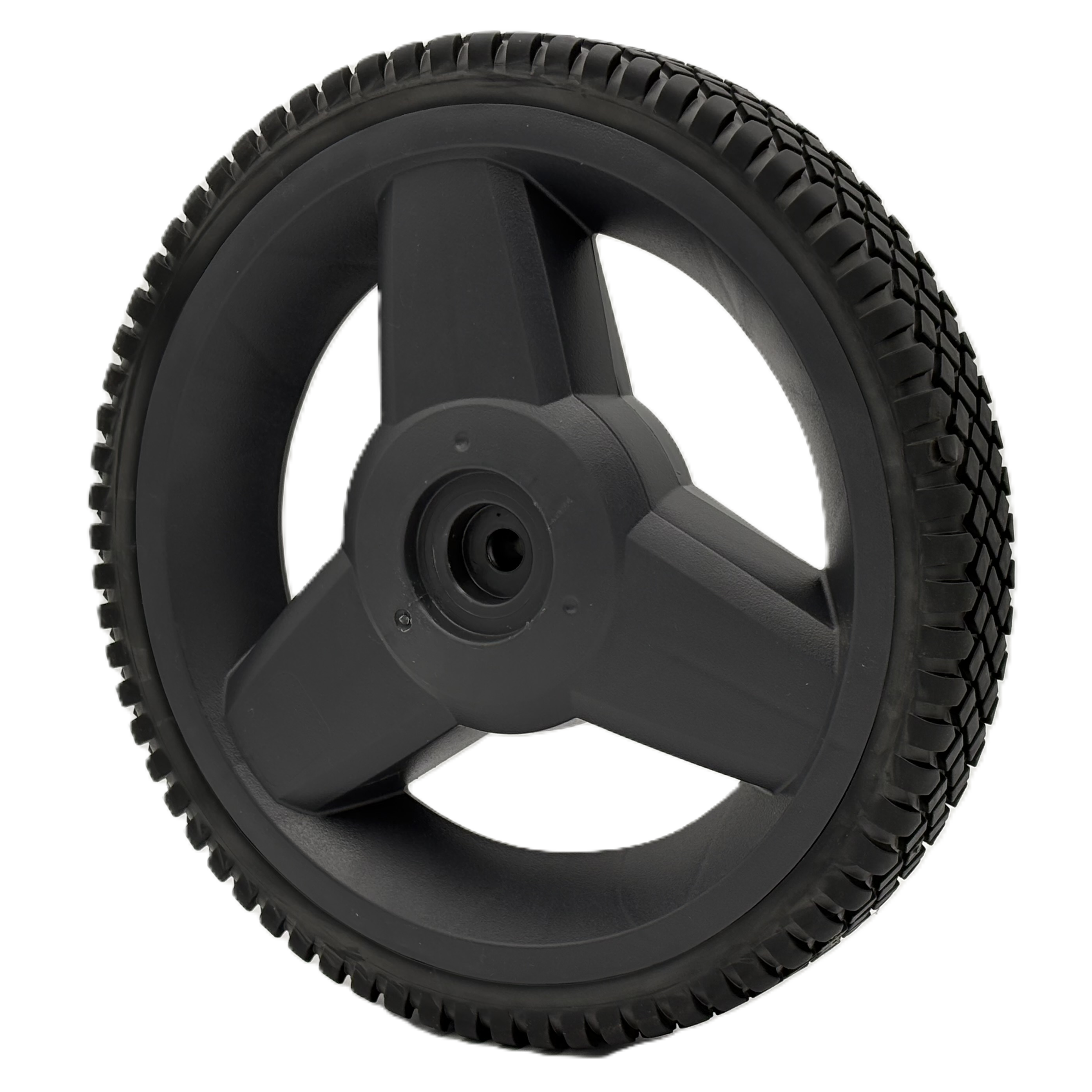 12" Wheel - Tri-Spoke Hub - Brick Tread (QTY 1)