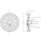 10" Wheel - Titan Hub with Locking Hub Cap(QTY 1)
