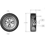 10" Wheel - Mag Hub - Chevron Tread (QTY 1)